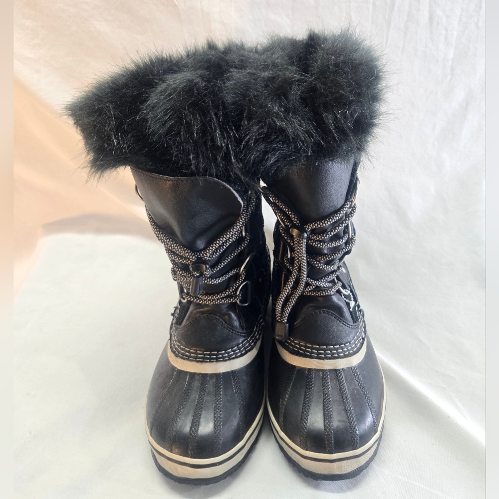 Sorel Joan of Arctic Women's Size 5 Black Waterproof Suede Fur Snow Boots - Picture 3 of 9